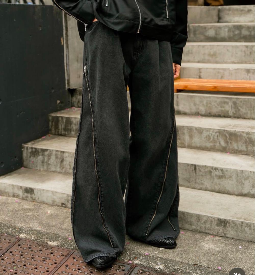【soerte】3WAY SIDE-ZIP BUGGY DENIM PANTS 【soerte】3WAY SIDE-ZIP BUGGY DENIM PANTS