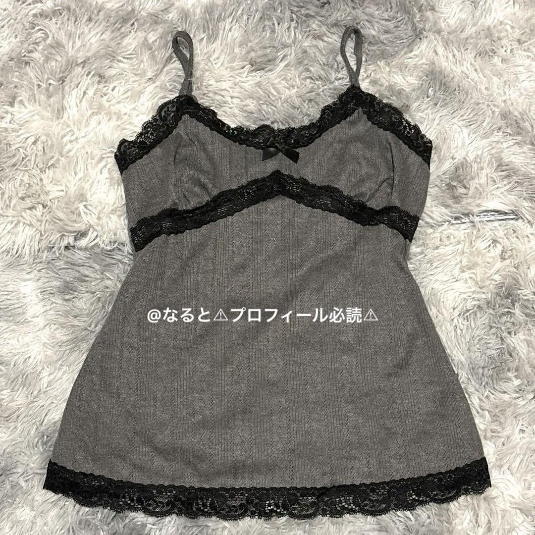 姫ギャル ダークコケット バレエコア coquette レース キャミソール