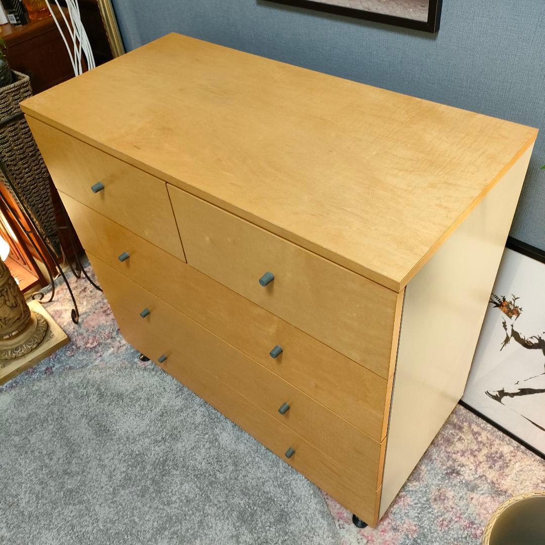 無印 木製チェストワイド