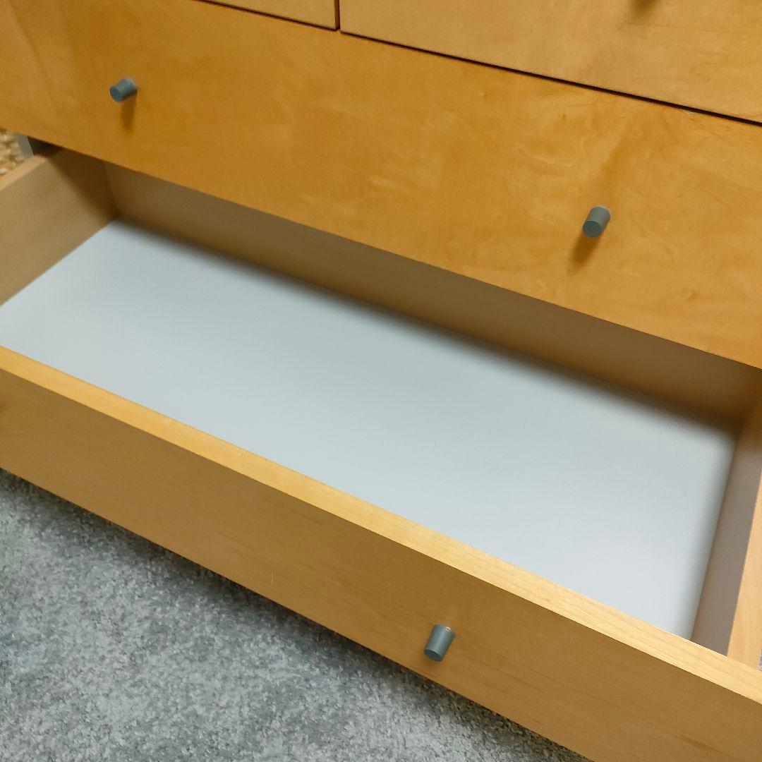 無印 木製チェストワイド