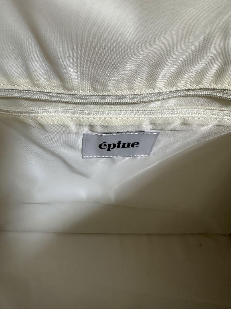 épine book tote bag large white epine