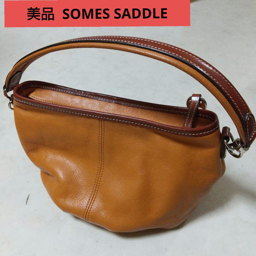 人気ブランド 海外通販 - 国内入手困難 ソメスサドル SADDLE SOMES 美品 ハンドバッグ 本革 上質レザー バッグ