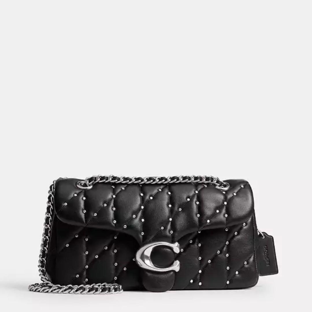 コーチ タビー ショルダー 26ピロー キルティング クリスタル リベット コーチ タビー ショルダー 26ピロー キルティング クリスタル リベット