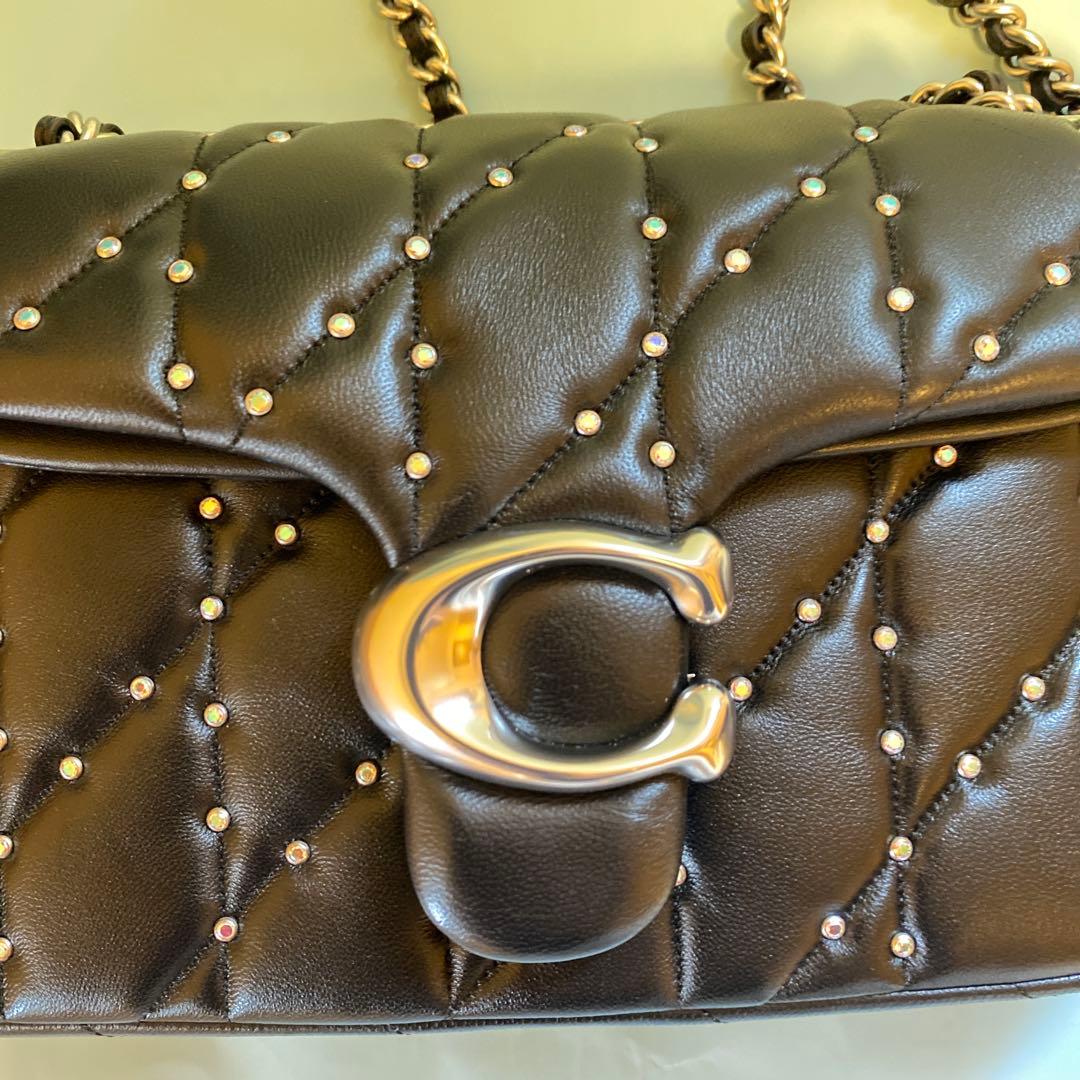 コーチ タビー ショルダー 26ピロー キルティング クリスタル リベット コーチ タビー ショルダー 26ピロー キルティング クリスタル リベット