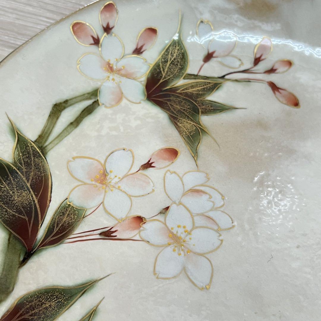 京焼 陶あん 皿 下絵付け 桜 大皿プレート 8寸皿 未使用 京焼 陶あん 皿 下絵付け 桜 大皿プレート 8寸皿