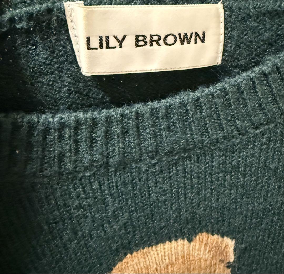 リリーブラウン　Lily Bearリボンニットプルオーバー