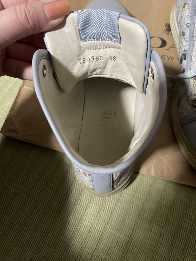 GUCCI スニーカー　フローラル　ブルー　38サイズ