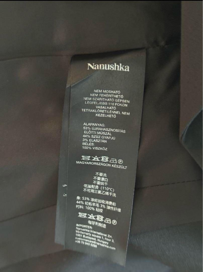 NANUSHKA ブラック Bora テーラード ジャケット