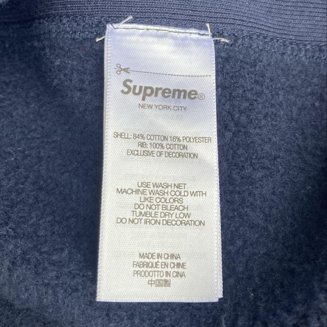 M 即日発送 Washed Box Logo Crewneck Navy