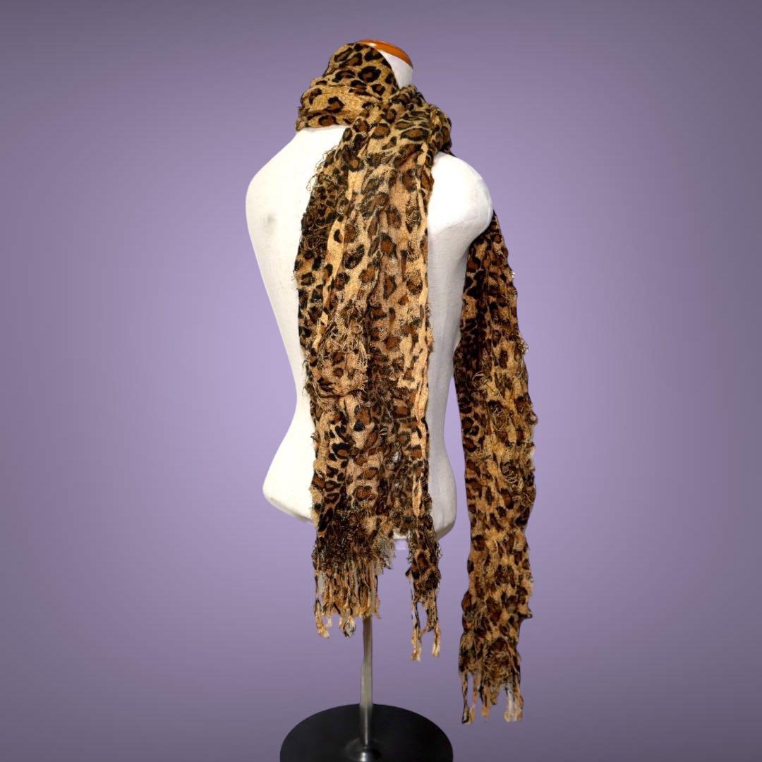 小物 Vintage Decadent leopard muffler