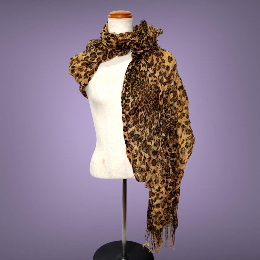 小物 Vintage Decadent leopard muffler