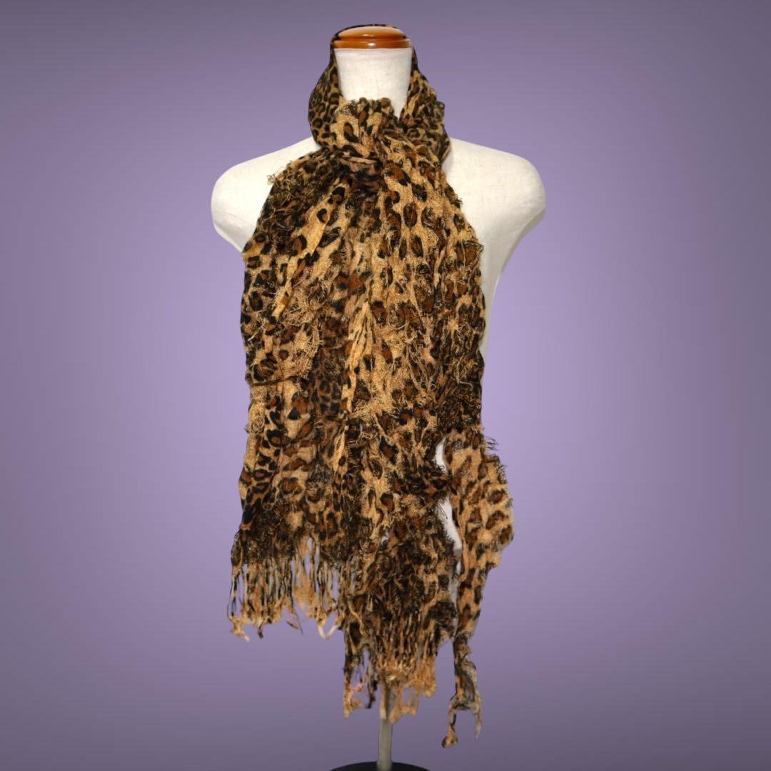 小物 Vintage Decadent leopard muffler