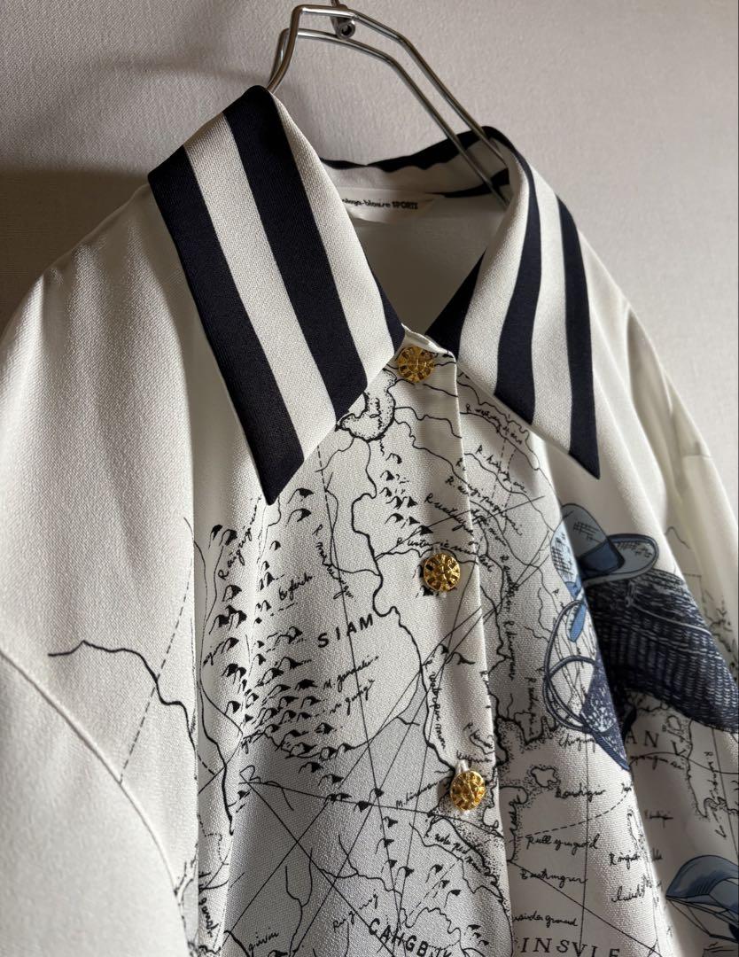 【入手困難】　VINTAGE 古着　一点物　古着柄シャツ　船　航海　マリン
