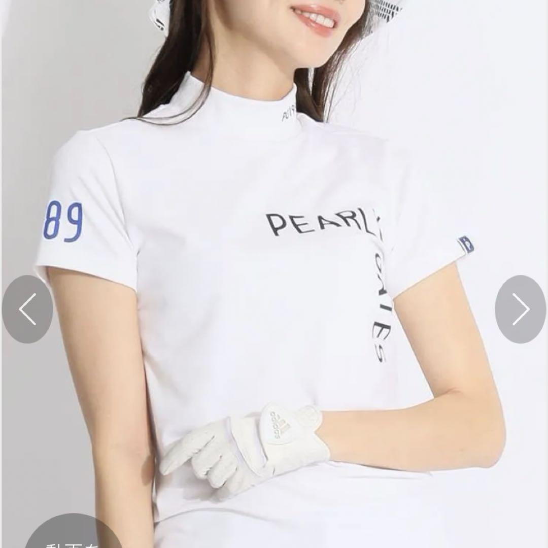 パーリーゲイツ ゴルフ モックネック 半袖シャツ ロゴ総柄