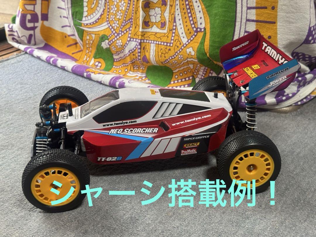 タミヤTT-02Bネオスコーチャー完成ボディ&ウイング・ホイール&タイヤ他セット