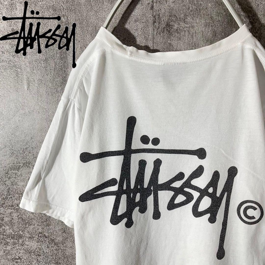 [大人気]　ステューシー　Tシャツ　プリント◎　ストックロゴ　存在感◎　ド定番