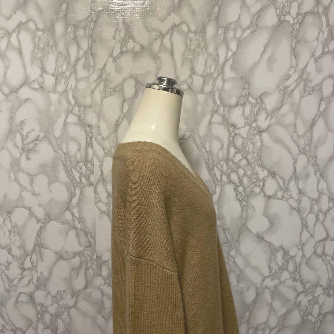 美品 Deuxieme Classe キャメル35%混 デザインニット｜レディース