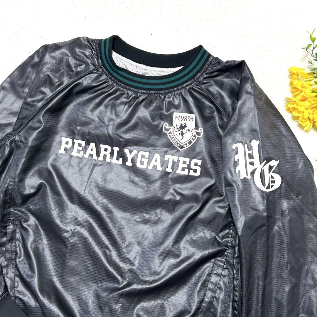 ✨M相当✨】PEARLY GATES 蓄熱 撥水 スニード ロゴプリント 黒
