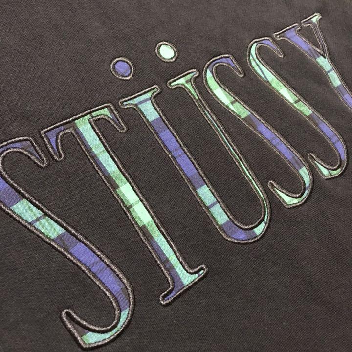 ロー様対応 STUSSY Tartan Crew ブラックウォッチ ワッペン