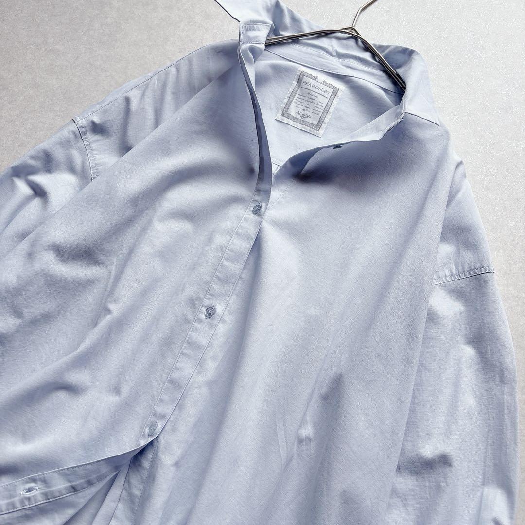 未使用級★BEARDSLEY｜定価2万 24SS 綿麻ボイル2WAYビッグシャツ