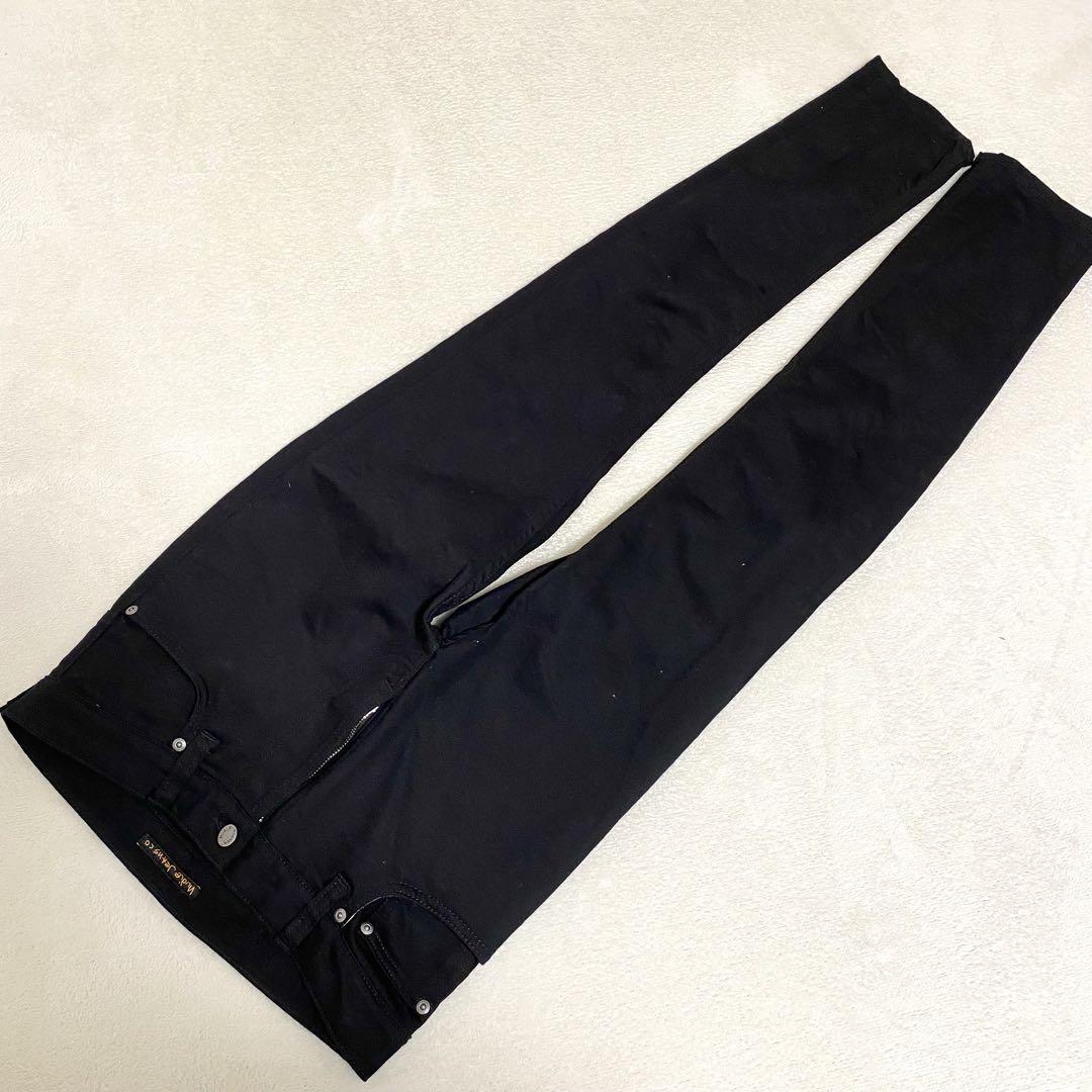 ★美品 NUDIE JEANS THIN FINN EVER BLACK 30