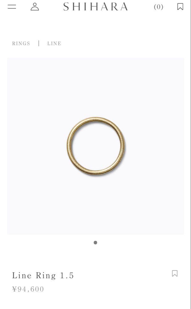 SHIHARA Line Ring 1.5 16号リング　シハラ
