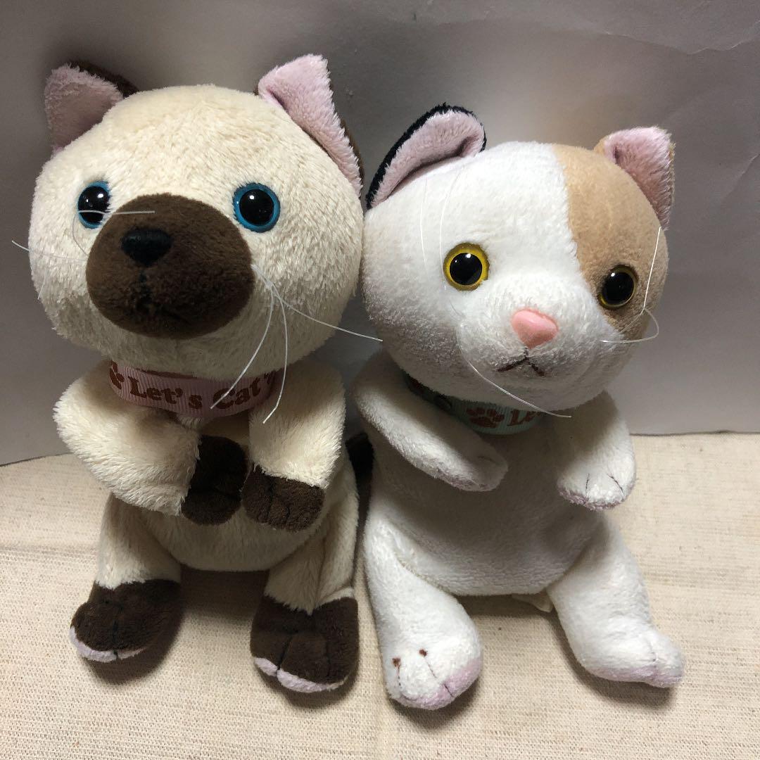 シナダ shinada ねこ Let's Cat ぬいぐるみ 2こ 中古品 - メルカリ
