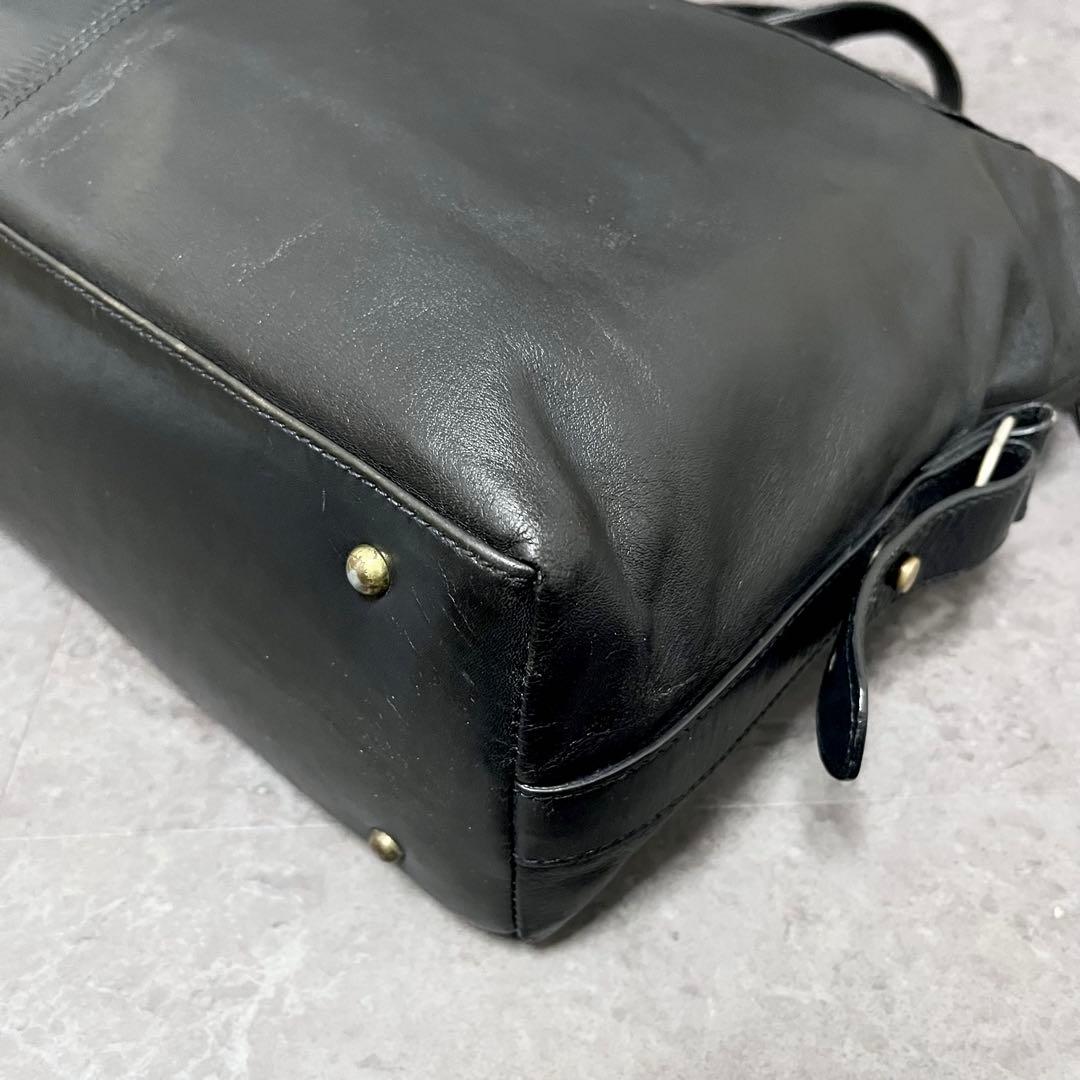 速い船積み! マザーハウス トートバッグ ブラック ビジネスバッグ A4 レザーMotherhouse