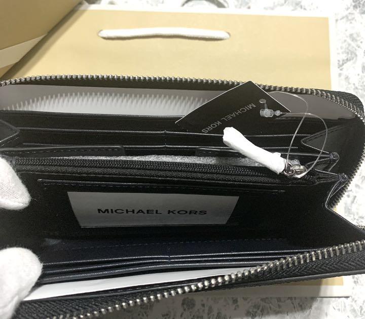 在庫限定品 新品未使用タグ付き 01 マイケルコース 長財布 メンズ ネイビー Nl7QL-m41446899673 最新作セール