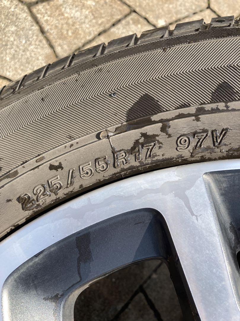 スバル 17インチ ホイールセット225/55r17