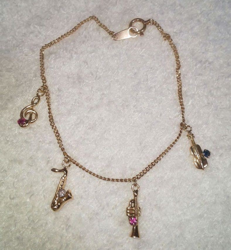 楽器モチーフ カラーストーン k18 ブレスレット | be.acpcongo.com