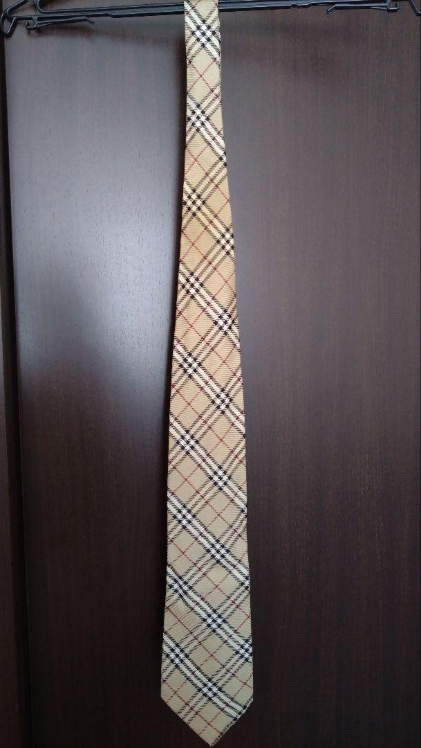 BURBERRY ベージュ チェック柄 ネクタイ