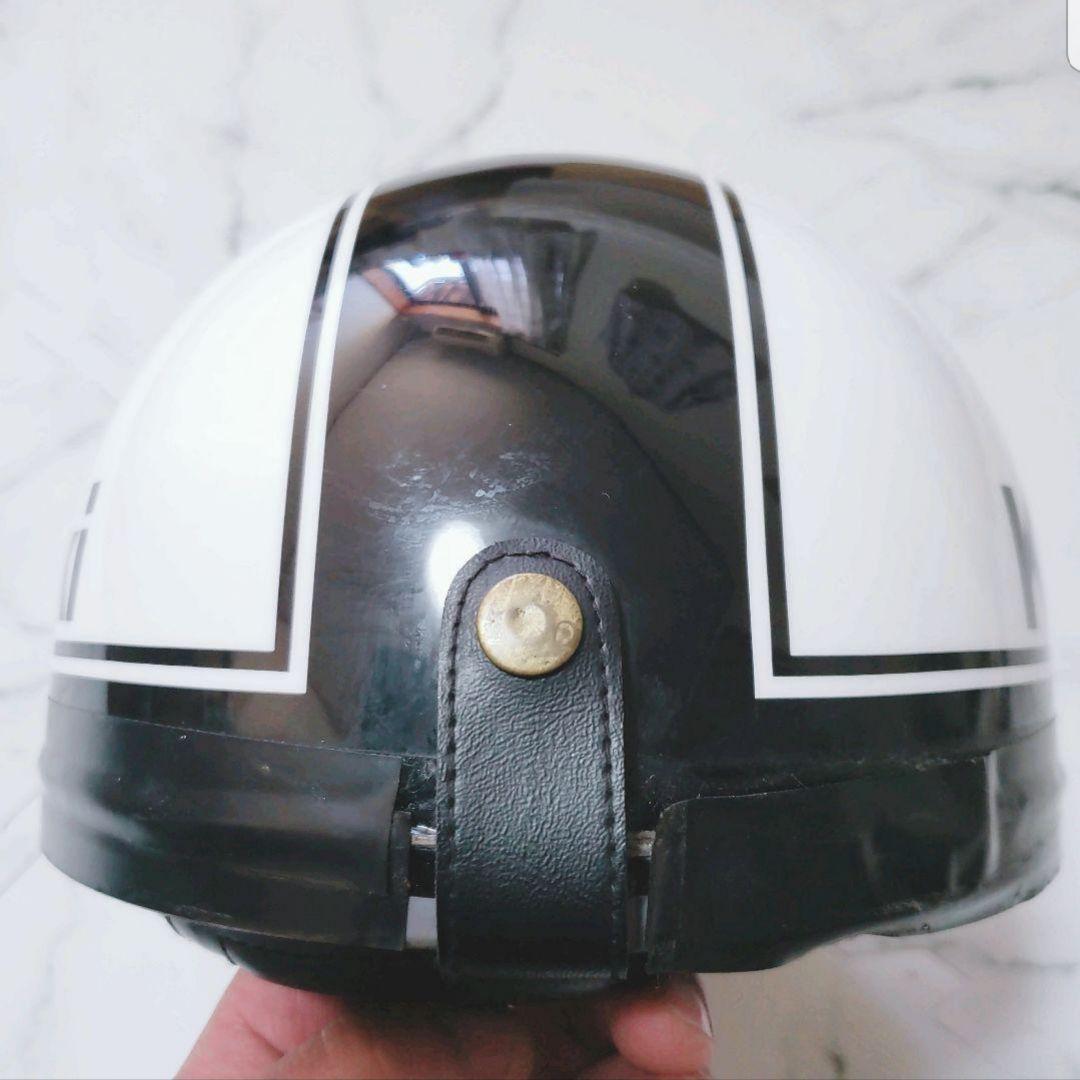 Kawasaki 半コルク ヘルメットホワイト/ブラック 旧車會 バイク - メルカリ