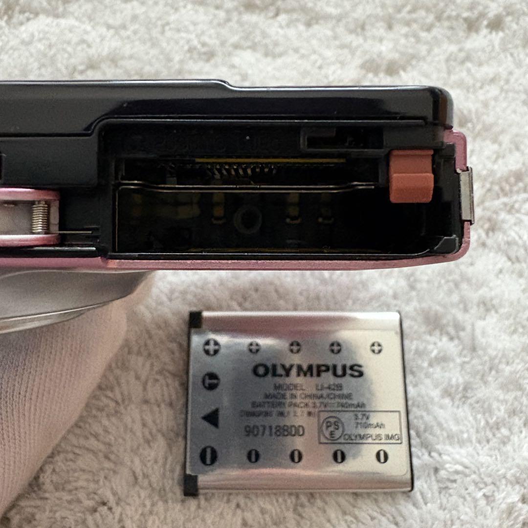 【動作確認済】OLYMPUS オリンパス μ-7010 レトロコンデジ ピンク