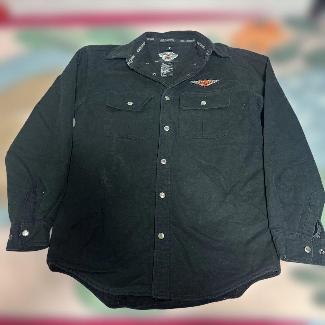Harley-Davidson ブラック 長袖シャツS Harley-Davidson