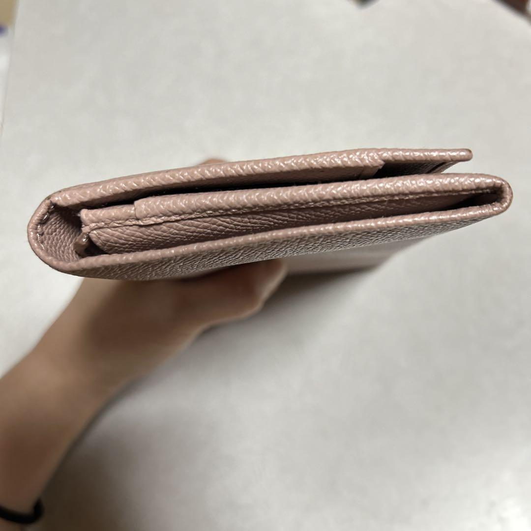 BVLGARI　長財布　サークルロゴ　　スモーキーピンク［美品］
