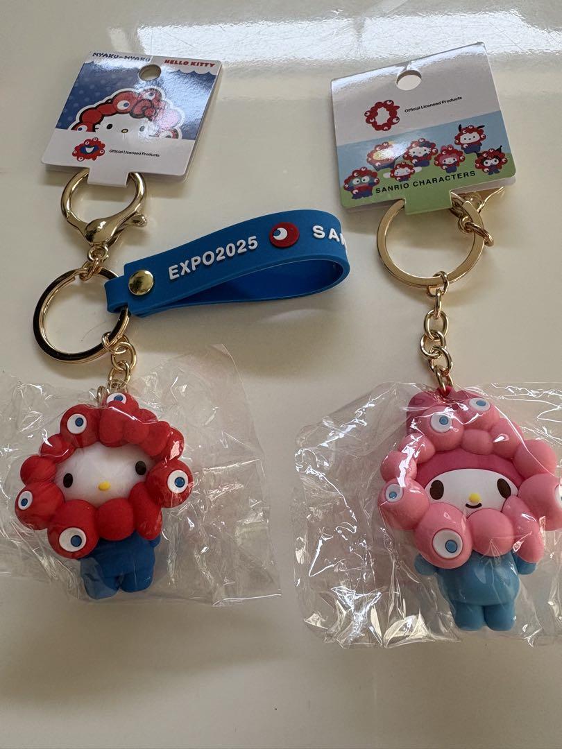 Expo2025 大阪関西万博サンリオキティマイメロミャクミャク キーホルダー ミャクミャクサンリオコラボキーホルダーキーリング マイ