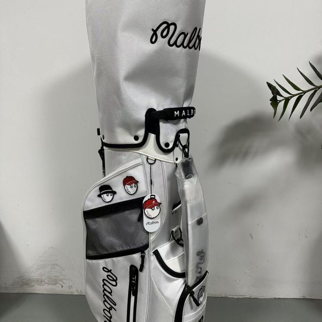 即日発送 マルボンゴルフ キャディバッグ malbon golf バック 白色