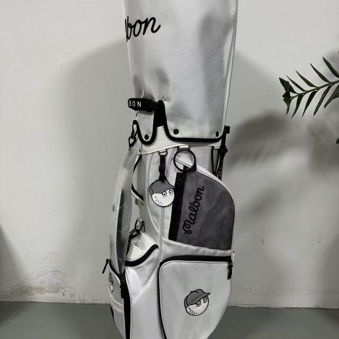 即日発送 マルボンゴルフ キャディバッグ malbon golf バック 白色
