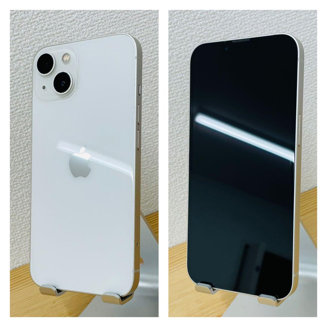 B 100% iPhone 13 スターライト　128 GB SIMフリー　本体