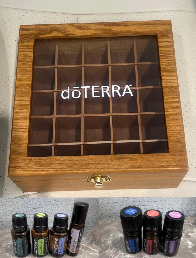 ドテラ doTERRA ウッドボックス ライトブラウン 窓付