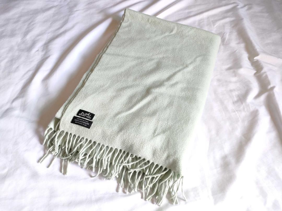 HERMÈS エルメス カシミヤ100% 大判ブランケット 200x290cm