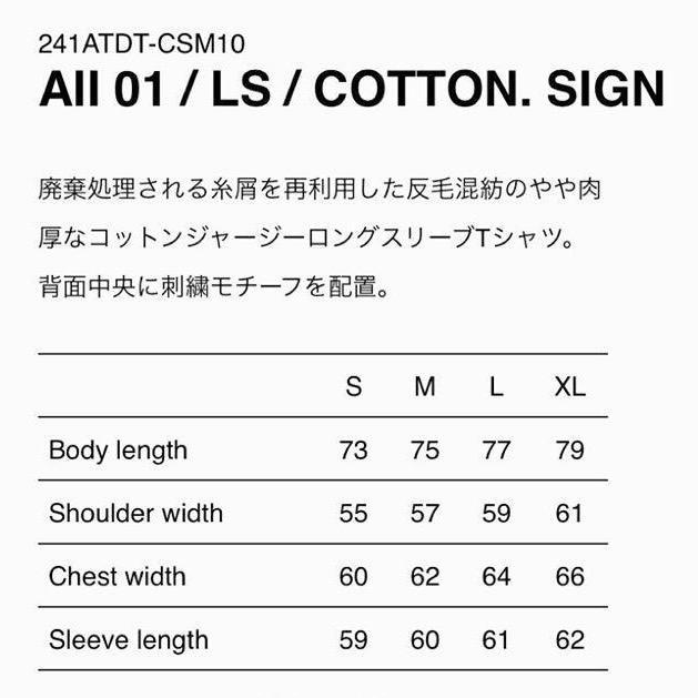 新品 定価以下 24SS WTAPS AII 01 LS COTTON SIGN