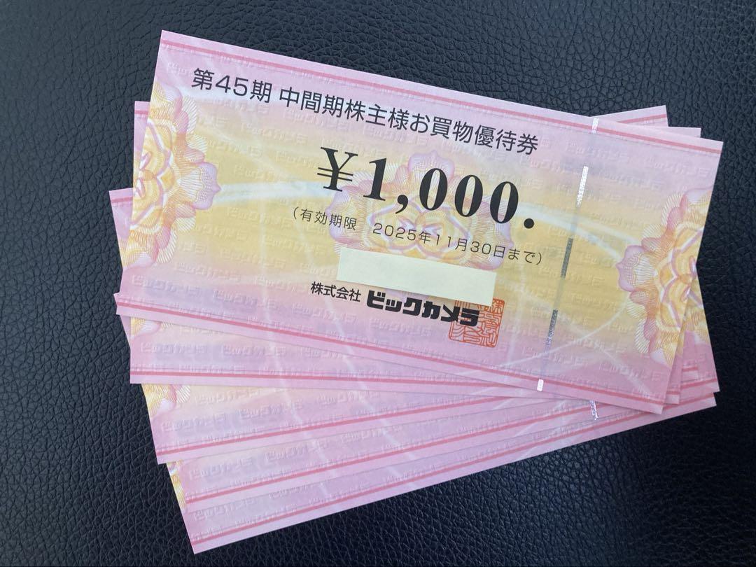 ビックカメラ　株主優待　5,000円分