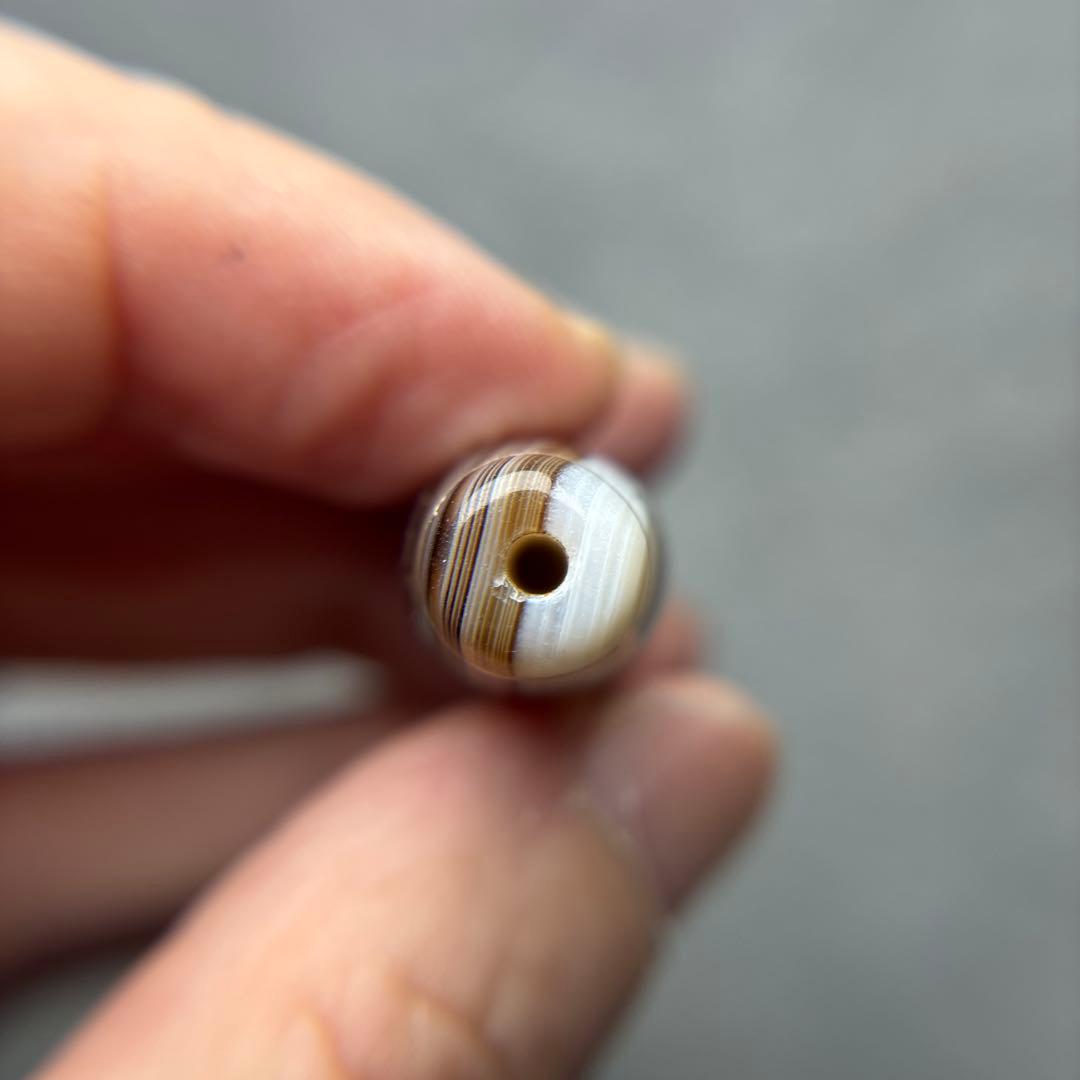 ありあ瑪瑙　ザギラム銀線天珠　6-110