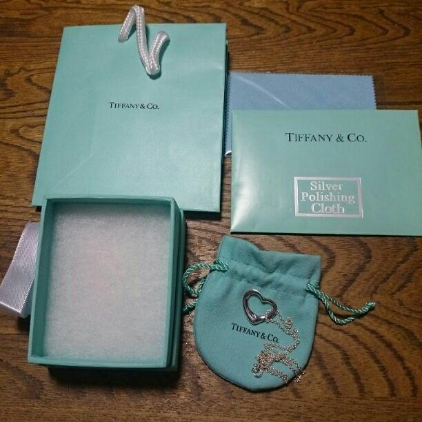 美品 ティファニー Tiffany オープンハートネックレス ラージサイズ