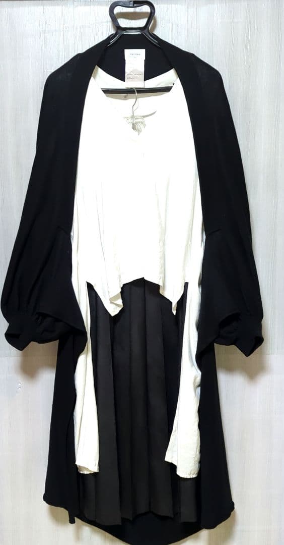 Harikae ブラックドルマンオープンロングカーディガン