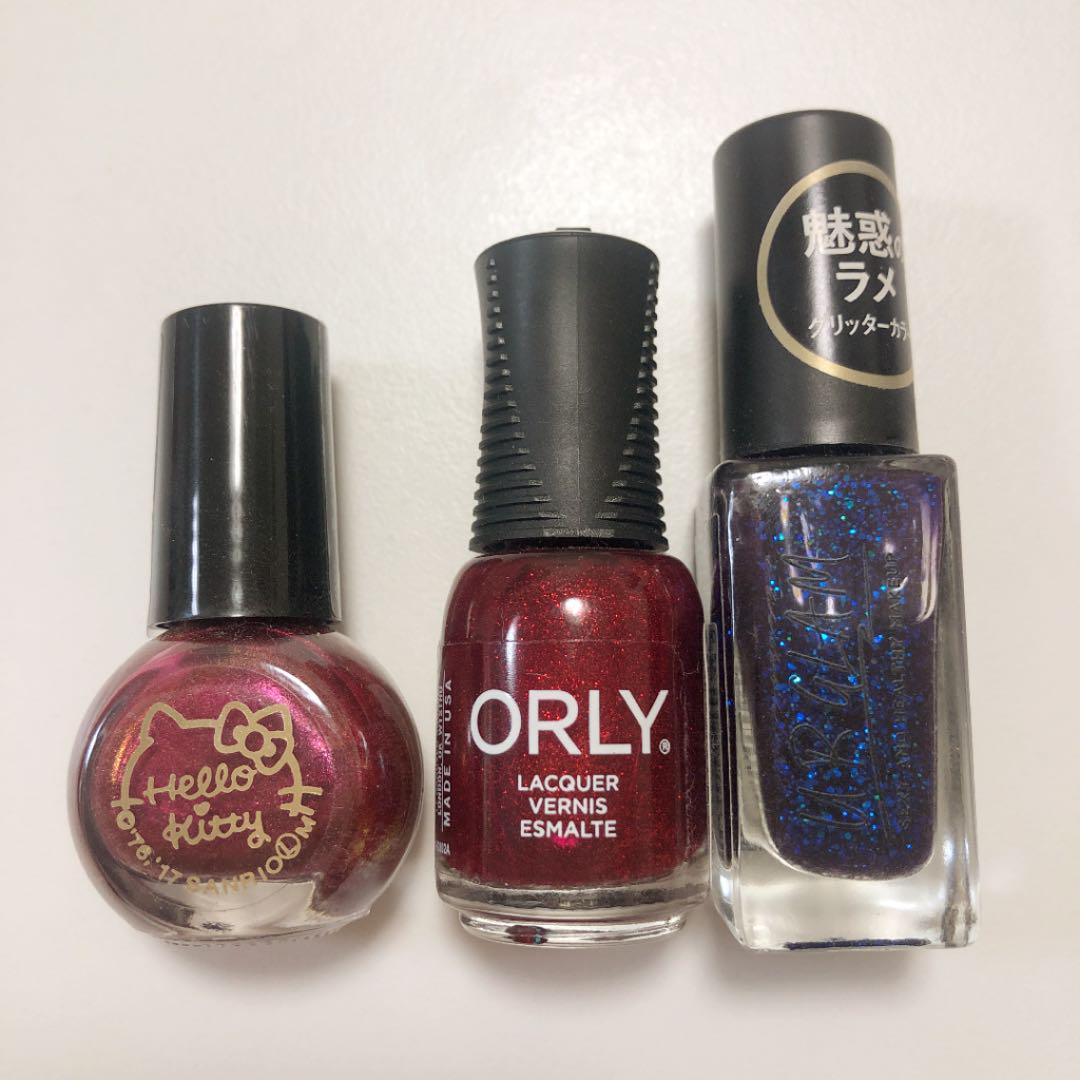 ダイソー ネイルポリッシュ マニキュア 3本セット ラメ グリッター メルカリ