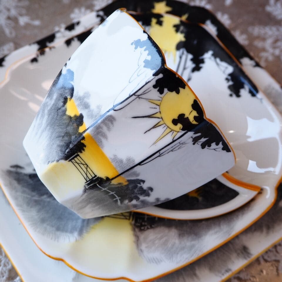 シェリー クイーンアン サンライズ トリオA ビンテージ F1目立った傷や汚れなし WWW_OLIVIERBERNSTEIN_COM