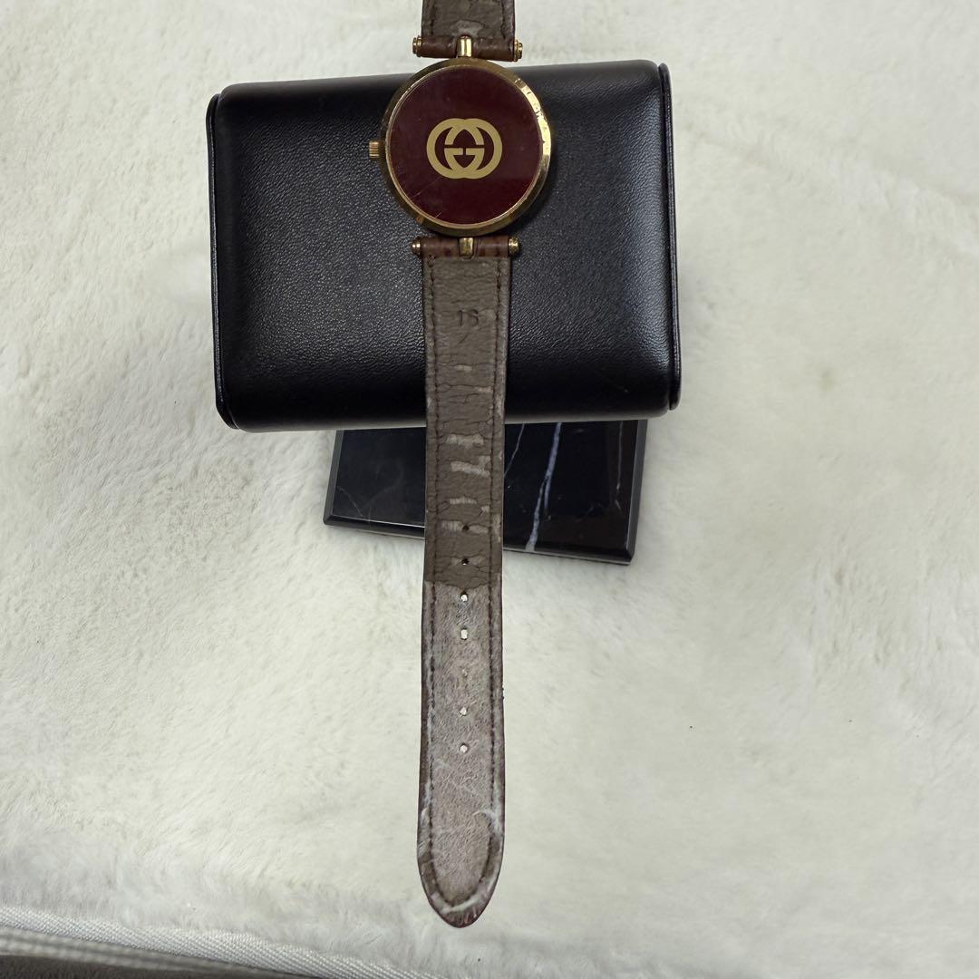 使用感あり】GUCCI グッチシェリーラインGP/革/OZ ホワイト文字